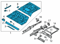 OEM Hyundai Ioniq 5 PANEL ASSY-REAR FLOOR Diagram - 65510-GI000