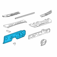 OEM 2001 Mercury Mountaineer Dash Panel Diagram - XL2Z7801610AA