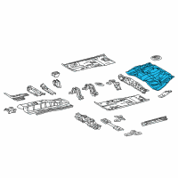 OEM 2011 Toyota Prius Center Floor Pan Diagram - 58211-47050