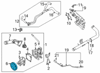 OEM 2021 Hyundai Santa Fe Pulley-Water Pump Diagram - 25129-2S000