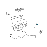 OEM 2010 Toyota Corolla Trunk Lid Switch Diagram - 84840-12050