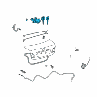 OEM Toyota Cylinder & Keys Diagram - 69055-12A30