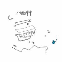 OEM 2009 Toyota Corolla Lock Assembly Diagram - 64600-02040