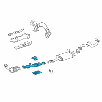 OEM 1999 Toyota 4Runner Converter & Pipe Diagram - 17450-62050