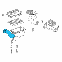 OEM 2002 Dodge Durango Fuel Air Cleaner Duct Diagram - 53031692AA