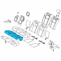 OEM 2017 Toyota Avalon Seat Cushion Pad Diagram - 71503-07020