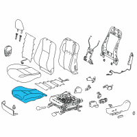 OEM 2017 Toyota Corolla Seat Cushion Pad Diagram - 71512-02541