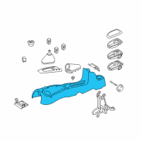 OEM 2004 Ford Focus Console Panel Diagram - 3S4Z-54045A36-EAA