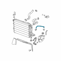 OEM Chevrolet Equinox Engine Coolant Recovery Tank Hose Diagram - 15889002