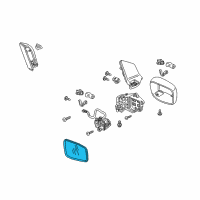 OEM 2007 Honda Odyssey Mirror Sub-Assembly, Driver Side (Heated) Diagram - 76253-SHJ-C42