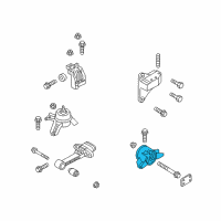 OEM Hyundai Sonata Transaxle Mounting Bracket Assembly Diagram - 21830-3Q750