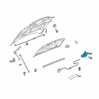 OEM 2008 Dodge Magnum Hood Latch Diagram - 5065524AF