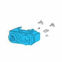OEM 1999 Acura Integra Drivers Headlight Headlamp Diagram - 33151-ST7-A03