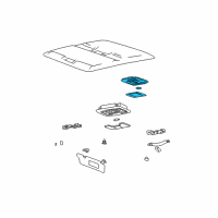 OEM 2002 Hyundai Sonata Overhead Console Lamp Assembly Diagram - 92820-38000-SR