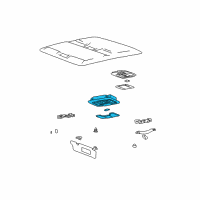 OEM 2002 Hyundai Sonata Map Lamp Assembly Diagram - 92850-38000-SR