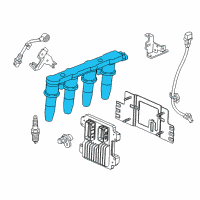 OEM 2009 Pontiac G3 Ignition Coil Diagram - 25186687