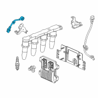 OEM 2014 Chevrolet Cruze SENSOR ASM-KNOCK Diagram - 25201065