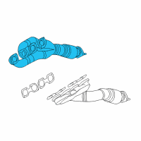 OEM 2003 BMW 745Li Exchange. Exhaust Manifold With Catalyst Diagram - 18-40-7-511-037