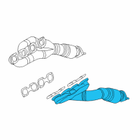 OEM 2007 BMW 750Li Exchange. Exhaust Manifold With Catalyst Diagram - 18-40-7-575-127