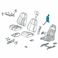 OEM 2022 Honda Insight Heater Complete Right, Front Diagram - 81124-TXM-A61