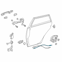 OEM 2017 Toyota Corolla iM Lock Cable Diagram - 69730-12160