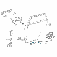 OEM 2017 Toyota Corolla iM Lock Cable Diagram - 69770-12200