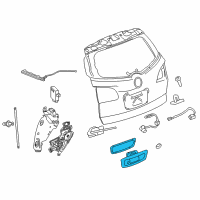 OEM 2010 Chevrolet Traverse Handle Asm-Lift Gate Outside *Service Primer Diagram - 22738750