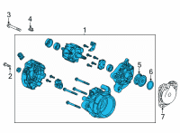 OEM 2019 Honda Civic Air Conditioner Generator Assembly Diagram - 31100-5BA-A01