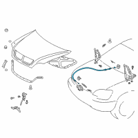 OEM Lexus Cable Assy, Hood Lock Control Diagram - 53630-48010