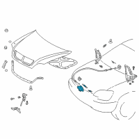 OEM Lexus RX300 Hood Lock Assembly Diagram - 53510-48010