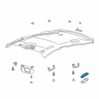 OEM 2019 Ford Police Responder Hybrid Dome Lamp Diagram - DS7Z-13776-BF