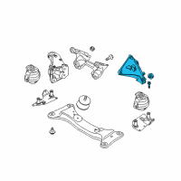 OEM 2010 BMW 335d Engine Mount Bracket Left Diagram - 22-11-6-773-839