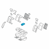 OEM 2013 Hyundai Azera Rear Seat Back Armrest Assembly Diagram - 89900-3V610-XBC