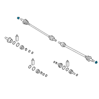 OEM Kia K5 JOINT KIT-REAR DIFF Diagram - 496A3L3000