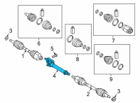 OEM Hyundai Santa Cruz Bearing Bracket & Shaft Assembly Diagram - 49560-P2600