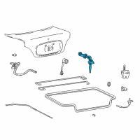 OEM 2001 Hyundai Accent Trunk Lid Lock Assembly Diagram - 81250-25A00