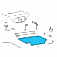 OEM 2004 Hyundai Accent Weatherstrip-Trunk Lid Opening Diagram - 87321-25500