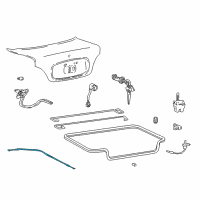 OEM Hyundai Accent Cable Assembly-Trunk Lid Release Diagram - 81280-22003