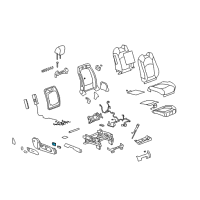 OEM 2007 Saturn Outlook Switch Asm-Passenger Seat Lumbar Control (4 Way) *Titanium Diagram - 15773760