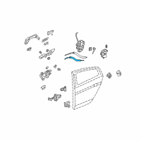 OEM 2011 Acura TL Cable, Rear Door Inside Handle Diagram - 72631-TK4-A01