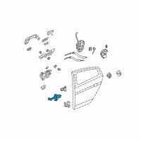 OEM 2014 Acura TL Checker, Right Rear Door Diagram - 72840-TK4-A01