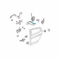 OEM Acura TL Cable, Rear Door Lock Diagram - 72633-TK4-A01