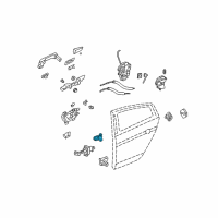 OEM 2014 Honda Crosstour Hinge, Right Rear Door (Upper) Diagram - 67910-TA5-A02ZZ