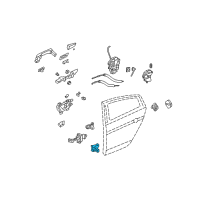 OEM 2008 Honda Accord Hinge, Right Rear Door (Lower) Diagram - 67920-SLA-H11ZZ