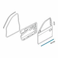 OEM 2010 BMW 535i xDrive Gasket, Door Joint, Bottom Front Left Diagram - 51-21-7-033-789