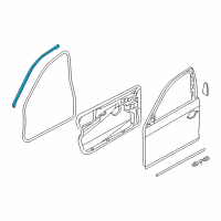 OEM 2008 BMW 528xi Seal, Door Seam, Roof Front Left Diagram - 51-21-7-057-507