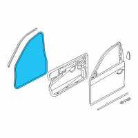 OEM BMW 550i Door Weatherstrip, Front Diagram - 51-21-7-033-787