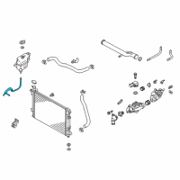 OEM 2017 Hyundai Santa Fe Sport Hose-Over Flow Diagram - 25443-2W500