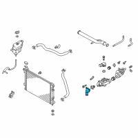 OEM 2014 Hyundai Azera Fitting-Coolant Inlet Diagram - 25631-3CAA0