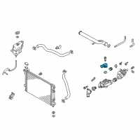 OEM 2014 Kia Sedona Fitting-Water Outlet Diagram - 256323CAA0